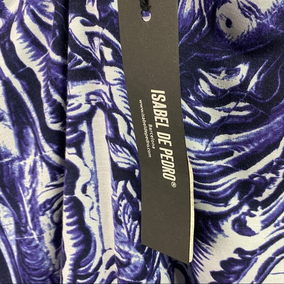 Isabel De Pedro Fitted Racerback Stretch Blue Sz 6 - Picture 4 of 6